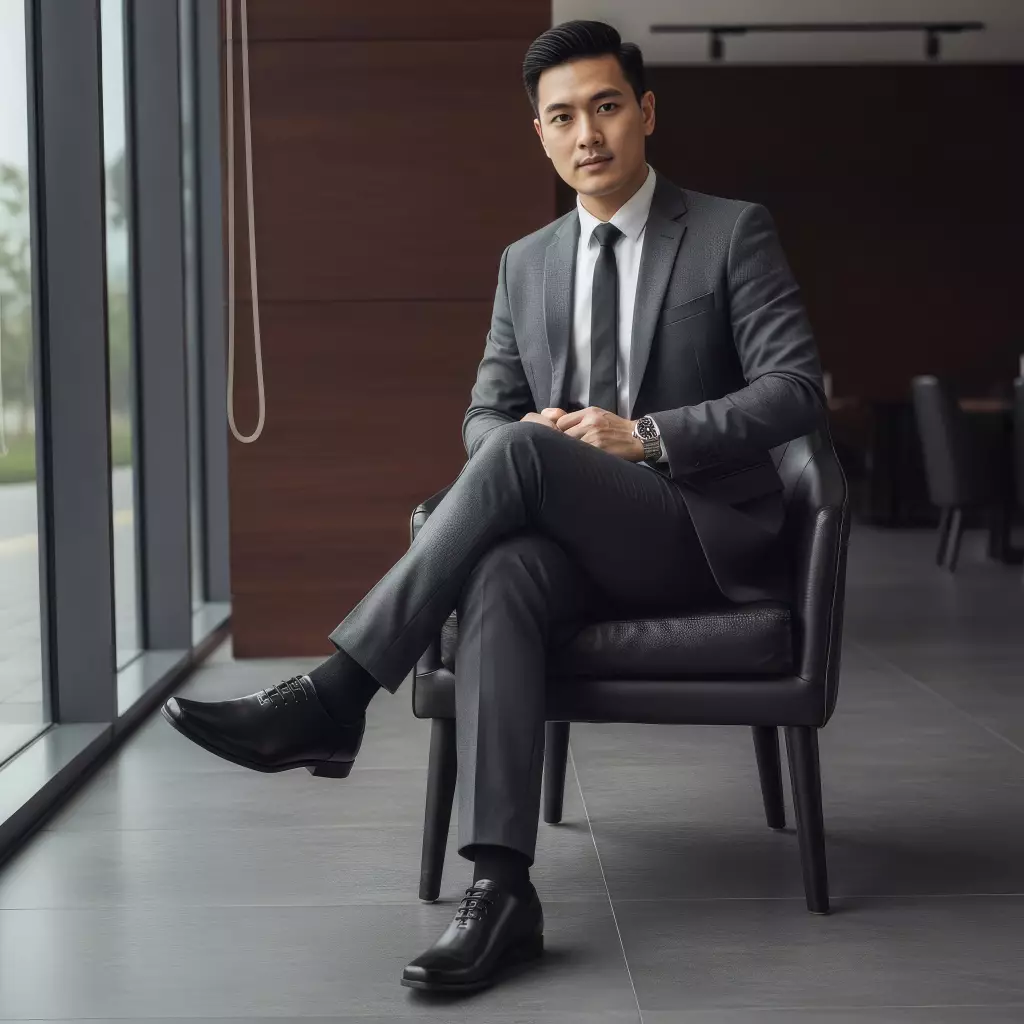 PAULMAY - Sepatu Formal Kerja Pria Venesia 24 - Oxford Black