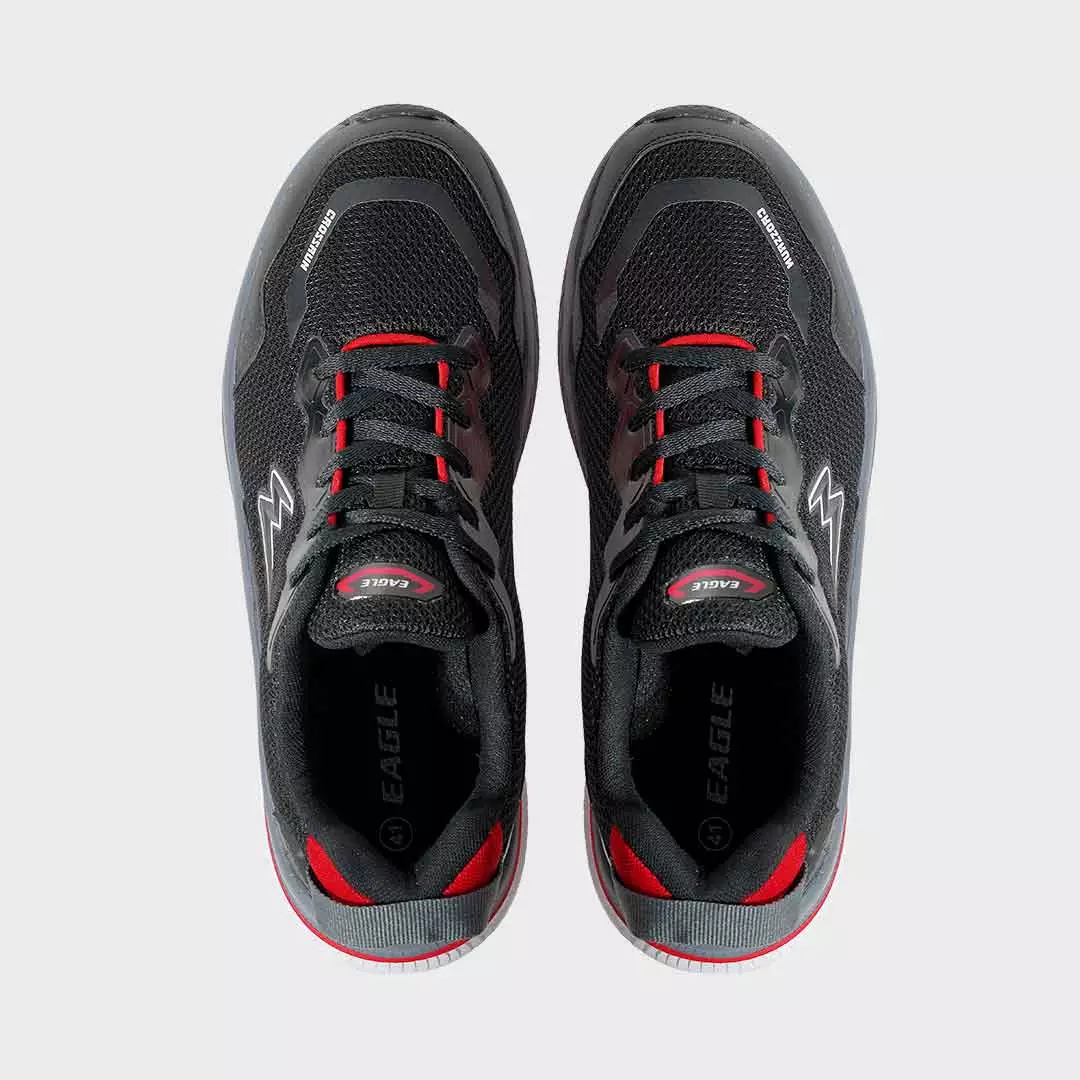 Eagle Sepatu Sneakers Lifestyle Crossrun - HITAM/MERAH