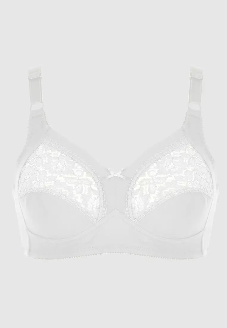 Matalan Women's Bra White Size 34C Non-Wired Comfort Soft Cup Classic New