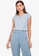 ZALORA WORK blue Scallop Cap Sleeve Top F5DEBAA3C0A30FGS_1