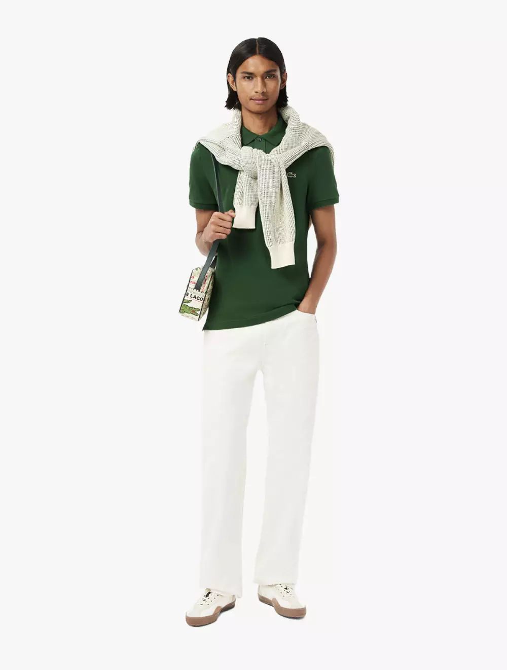 Slim Fit L.12.12 Piqué Polo Shirt - Green