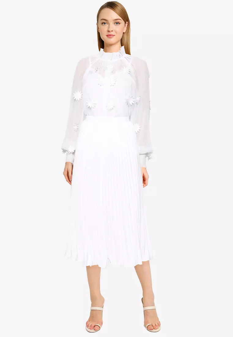 Buy French Connection AZIZA LACE LONG SLEEVE TOP 2023 Online ZALORA