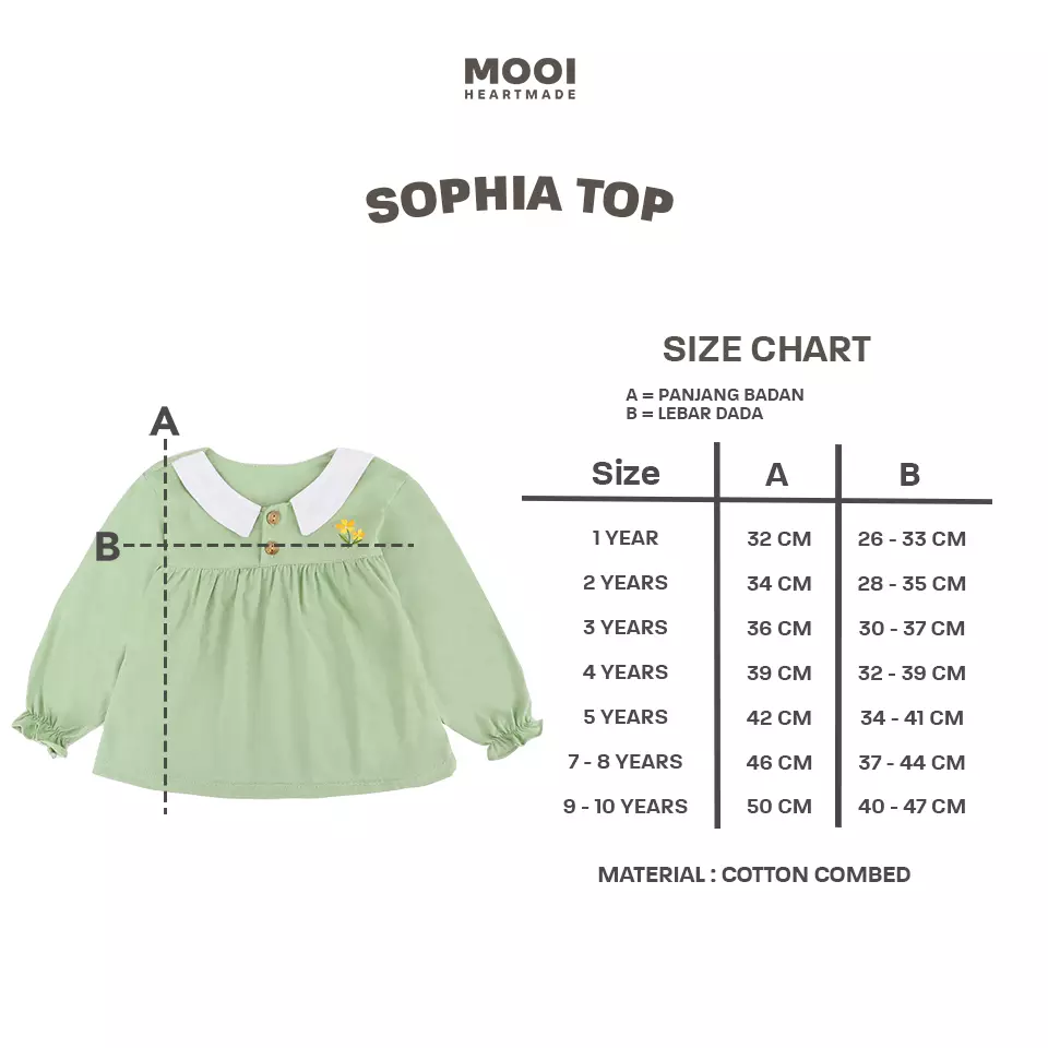 Mooi Atasan Anak Perempuan Sophia Top - Pink Rose