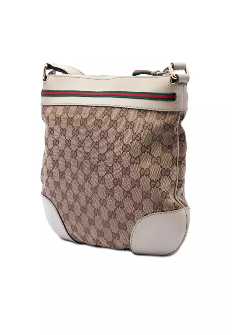Pre-Loved Gucci Gg Canvas Web Mayfair Crossbody