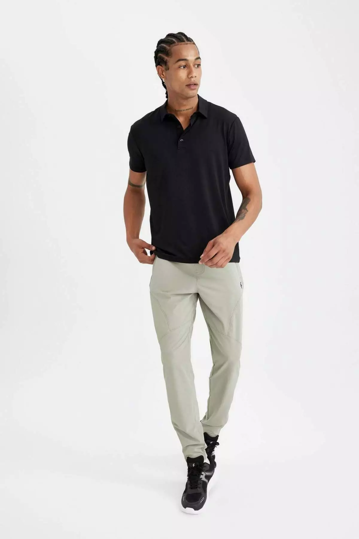 Defactofit Sportsman Woven Pants Slim Fit Tight-Fitting Double Pocket Zipper Leg C9262Ax24Au
