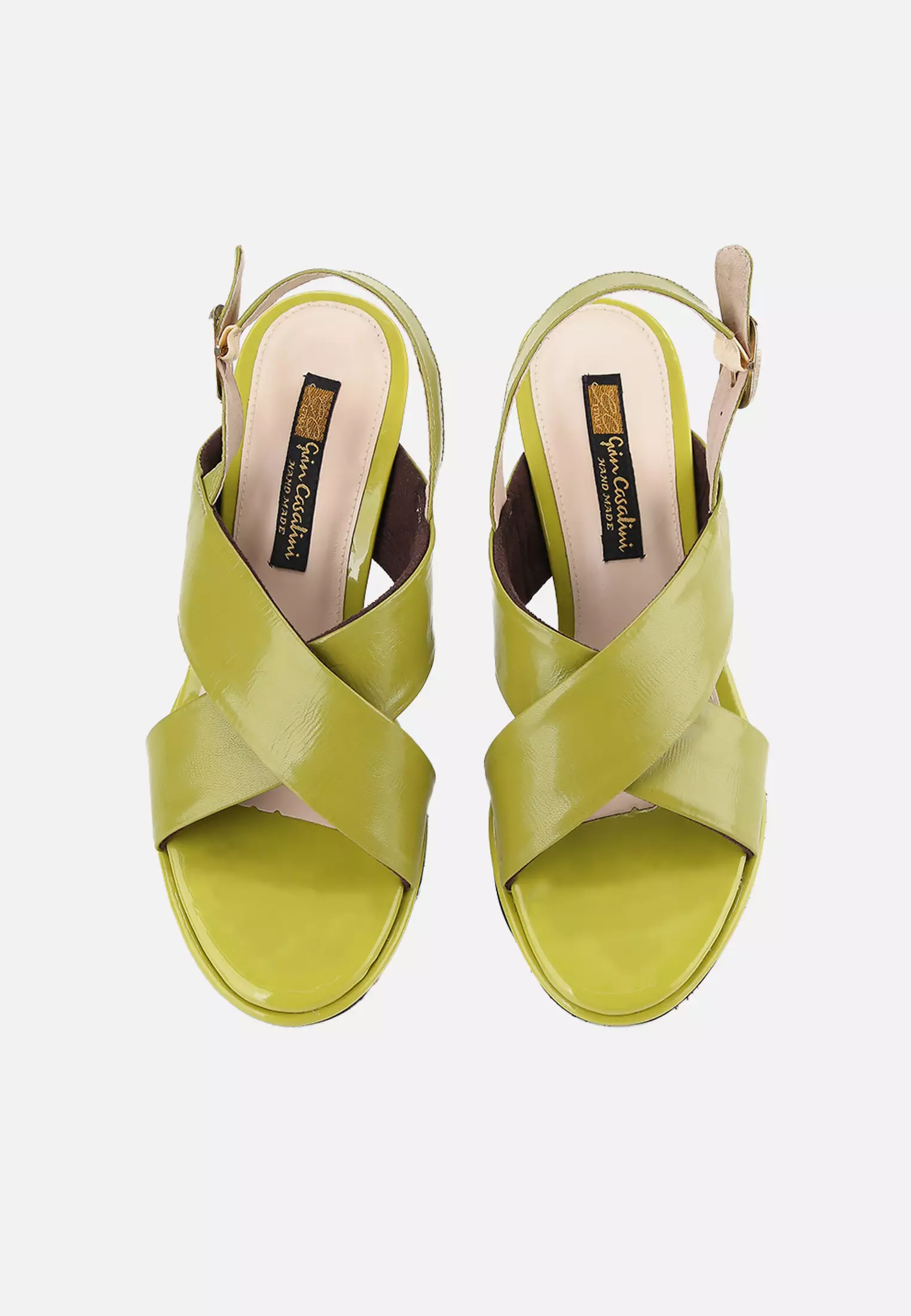 Chrisan Sandal Wanita Cross Strap Guinne Leather - Green