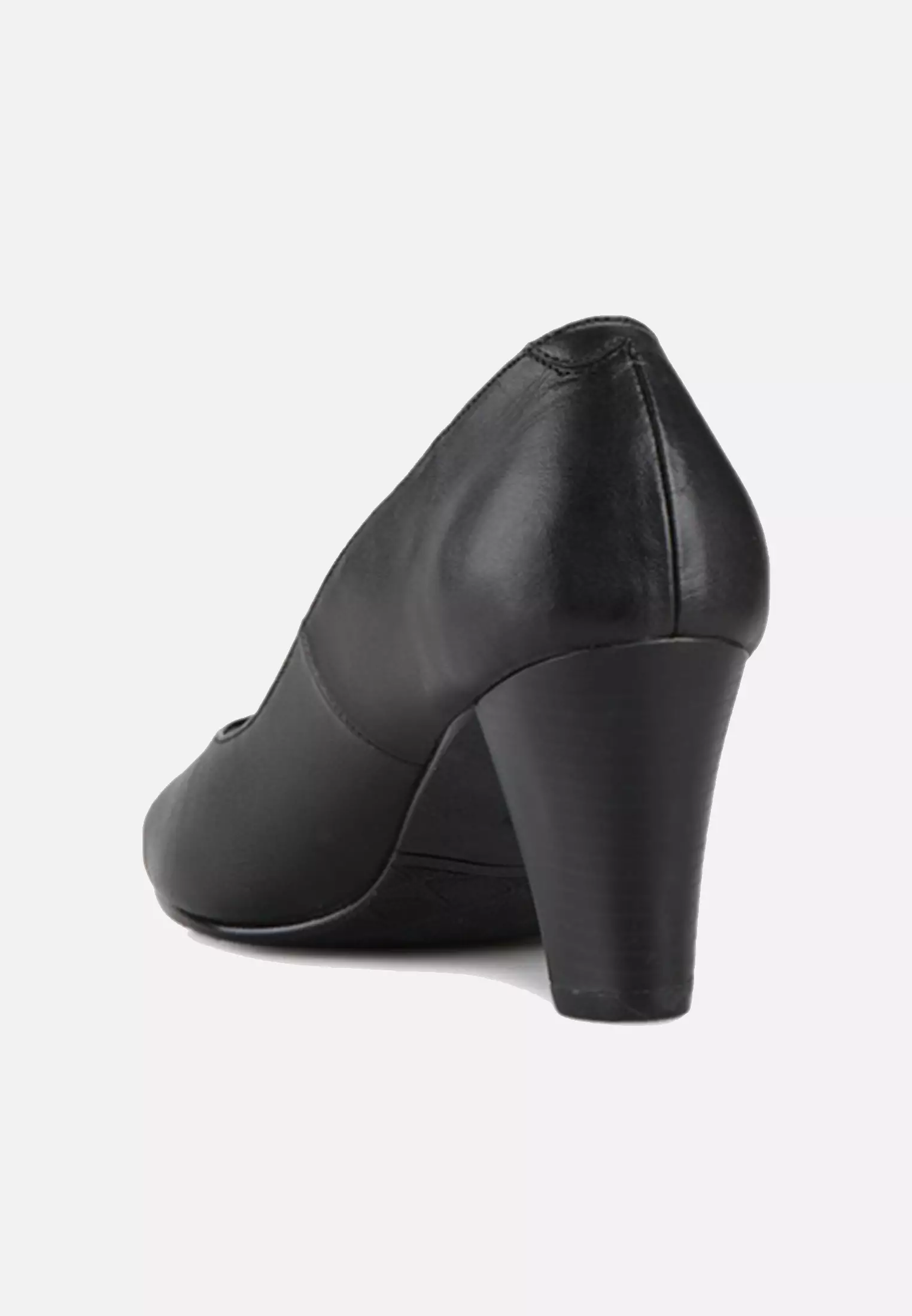 Ziva Women Formal Leather Heels Peep Toe 6cm