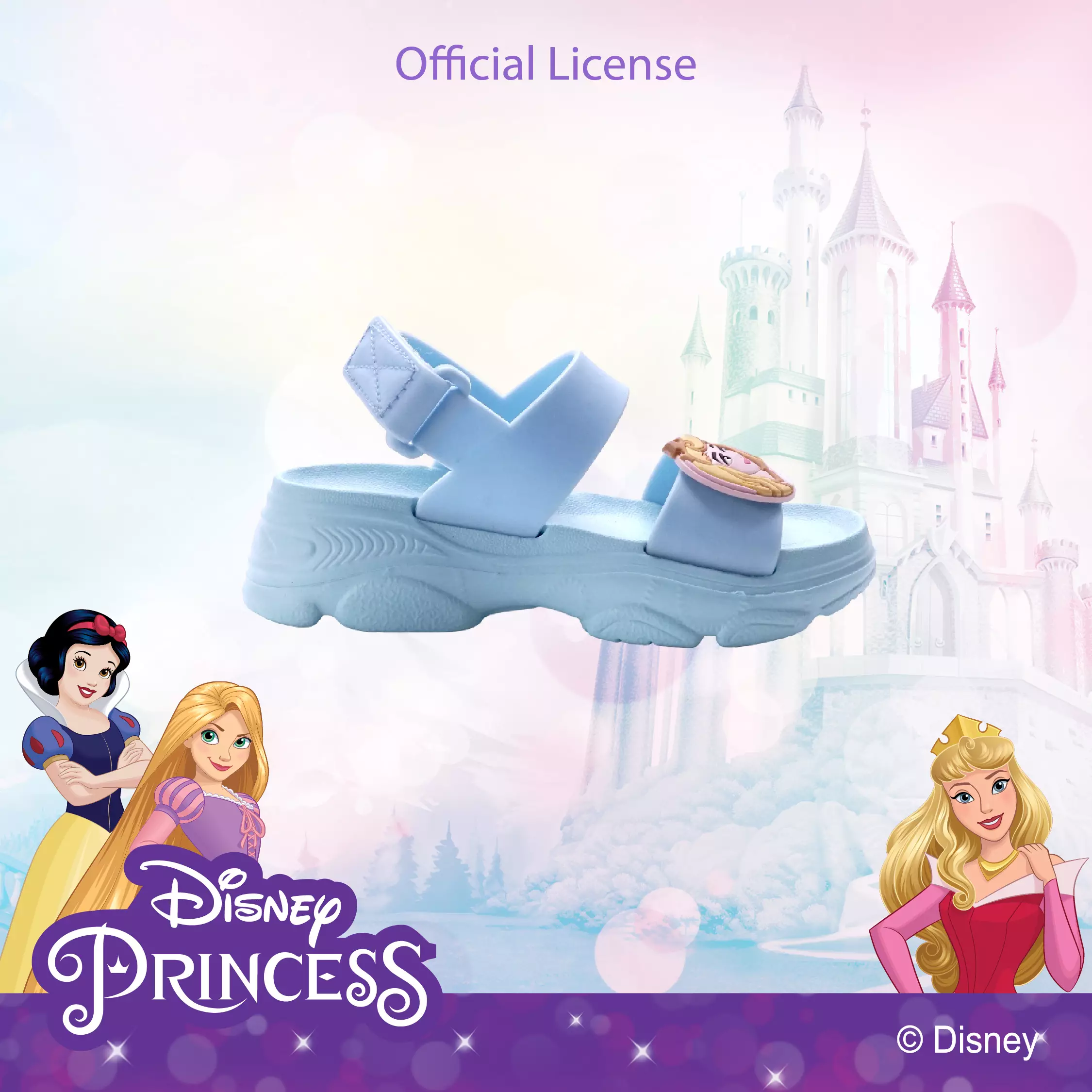 PRINCESS - SANDAL WANITA ANAK KIDS full karet CH830124WK - BIRU AQUA