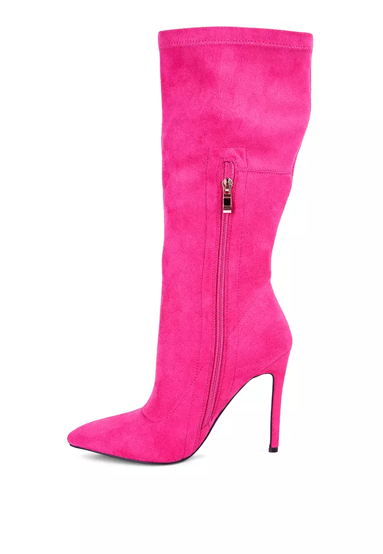 Fuchsia knee hotsell high boots
