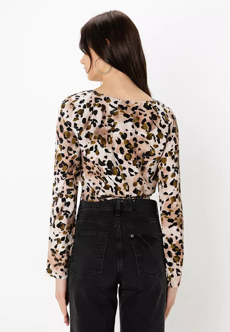 Inga Long Sleeves Ruched Crop Top