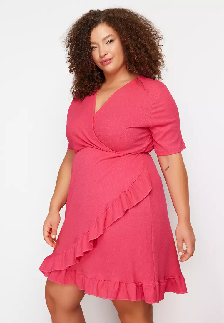 Plus Size Flounce Mini Dress