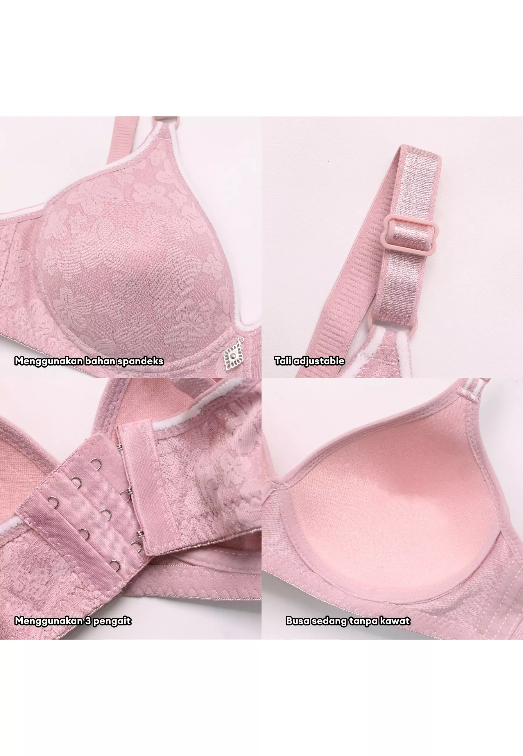 YouHave ( You’ve ) BH Bra Wanita BH Tanpa Kawat Motif Bunga Bra Busa Sedang Women Woman Bra Beha Be Ha 100209