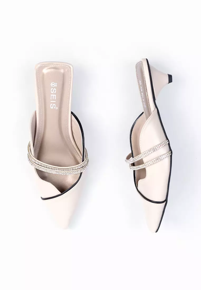 SEIS Moira Sandal Mules Wanita Heels 3 cm
