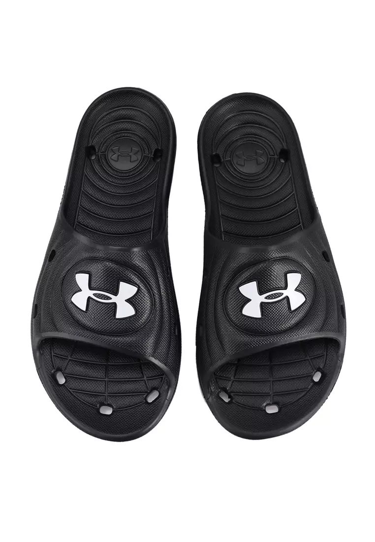 Under Armour Men's Locker Iv Slide Sandal, Black (001)/Black, Size