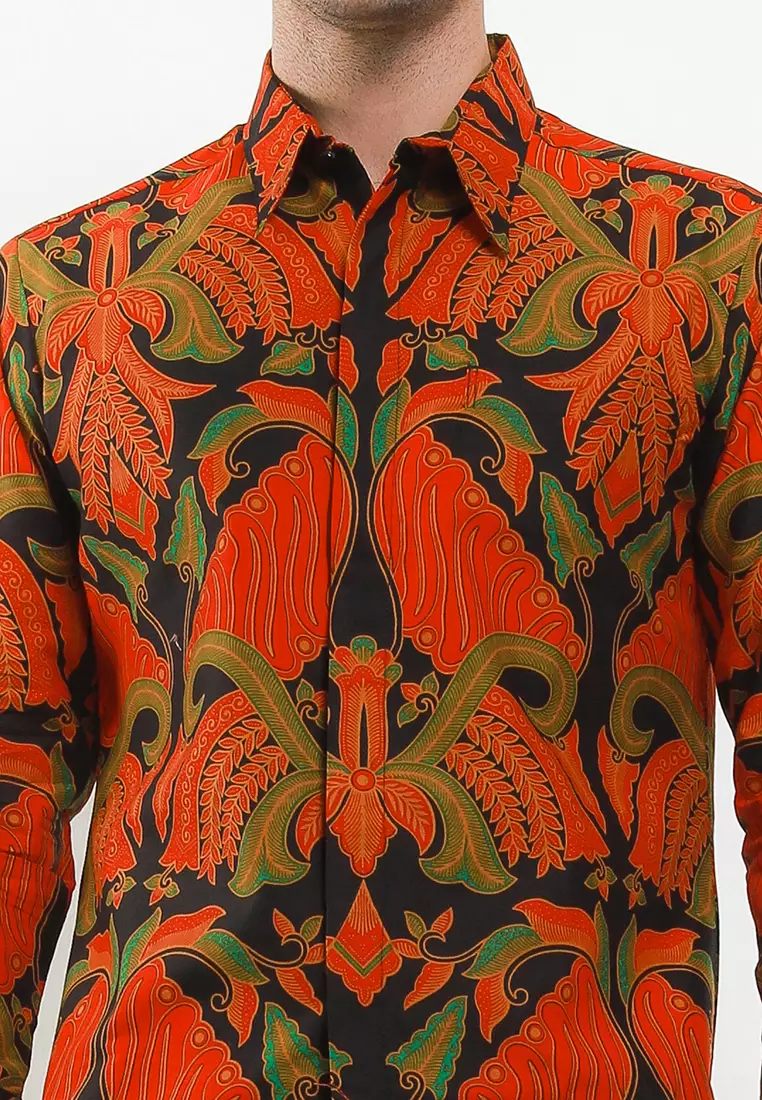 Kemeja Body Fit Batik Pisang Bali