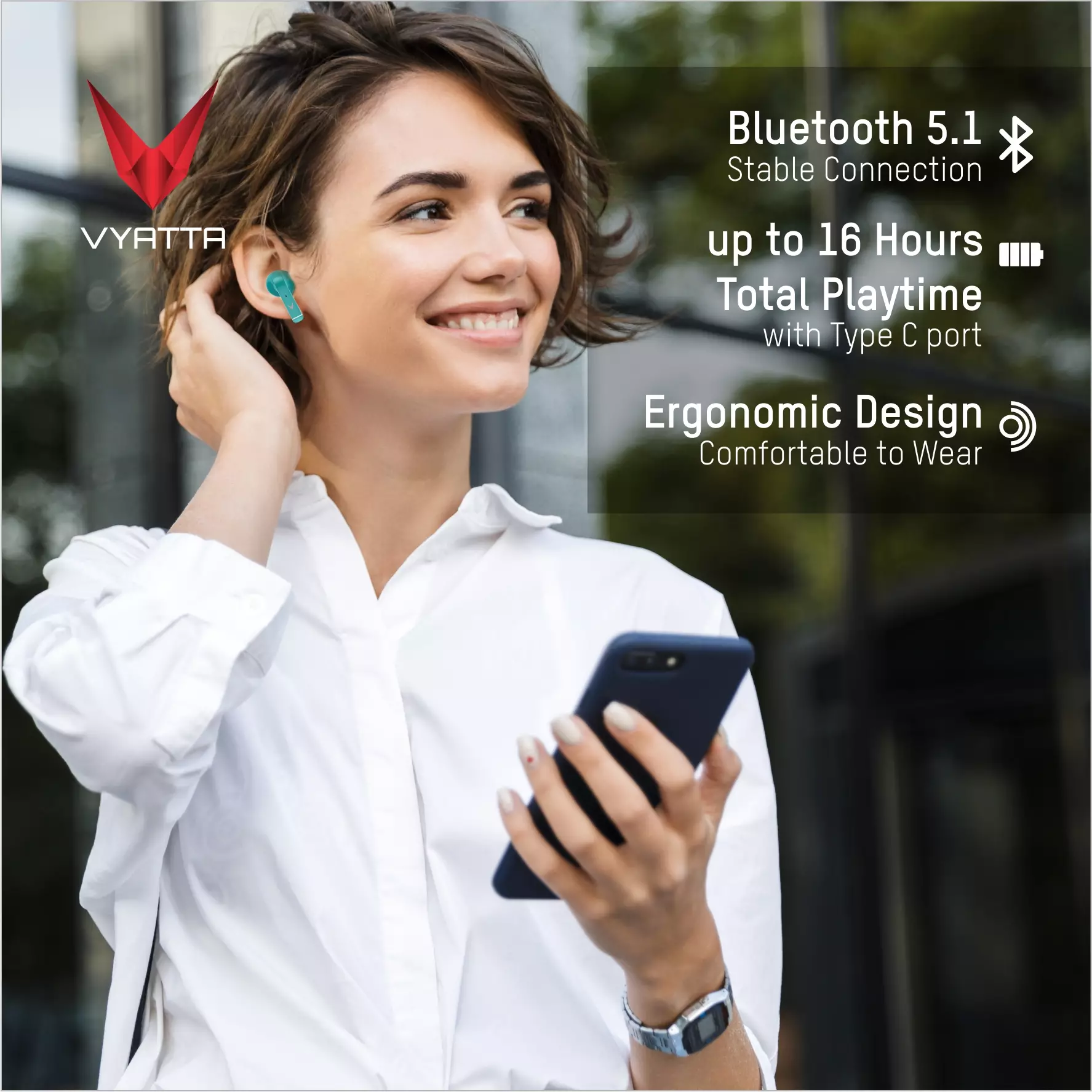 Jual VYATTA VYATTA AIRBOOM NANO X TWS BLUETOOTH HEADSET EARPHONE