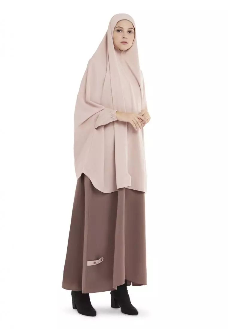 Queenza Set Gamis Wanita Muslimah By Zayidan Madeena Yukensi - Mocca
