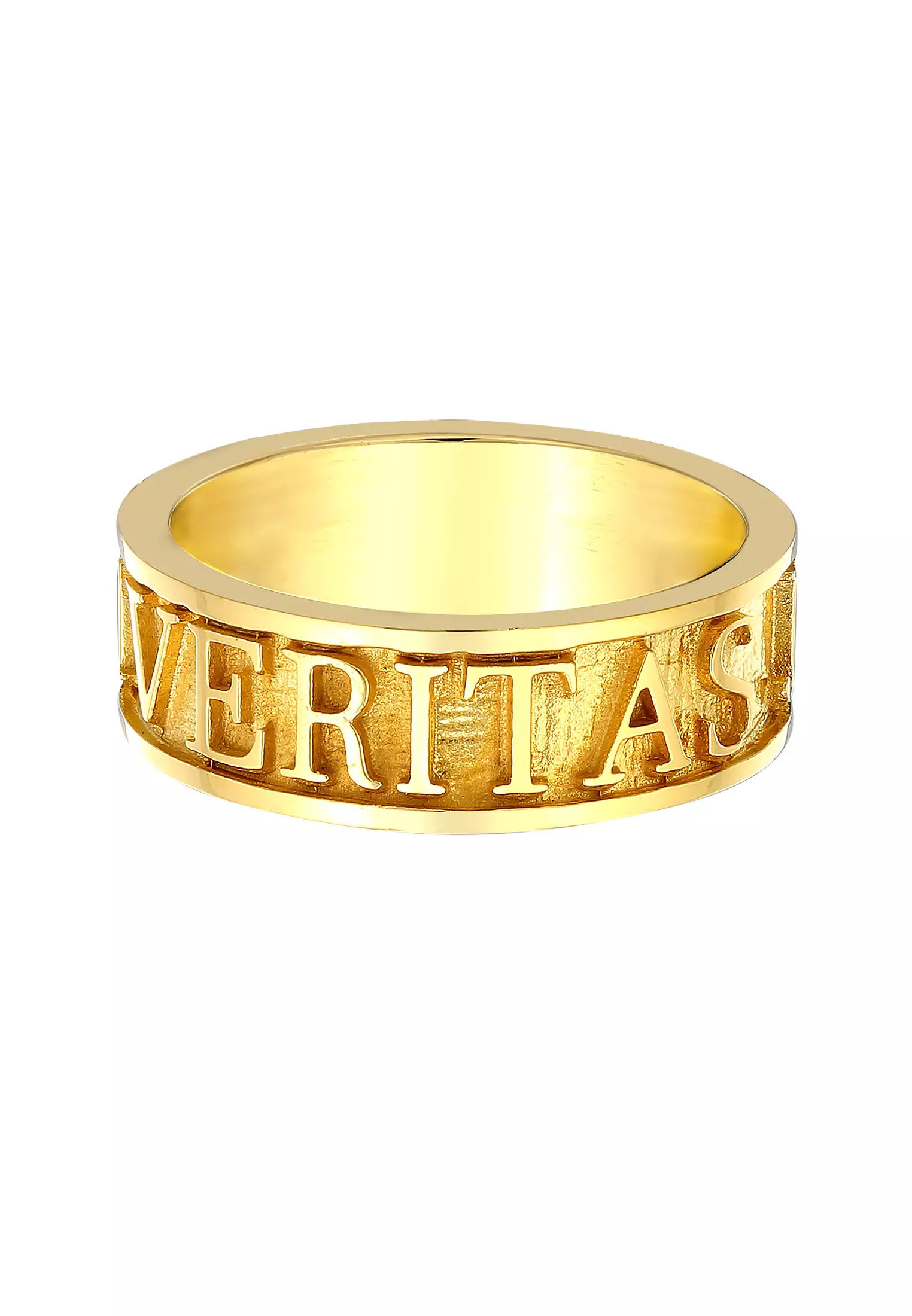 Men's Silver Justicia Veritas Band Ring – Gold-Plated