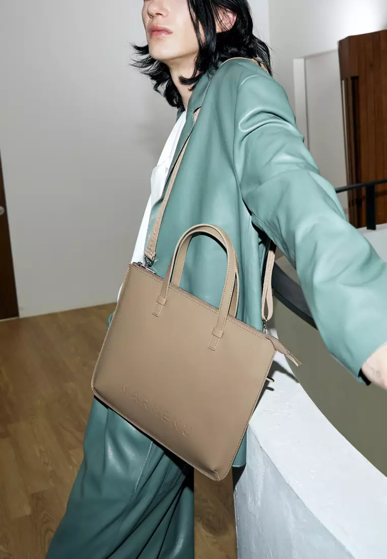 ALEX 13 Vegan Leather Crossbody Bag Sole Taupe