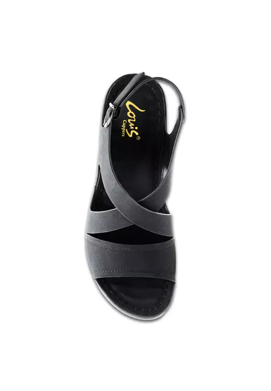 Sling Back Faux Leather Strap Casual Sandals