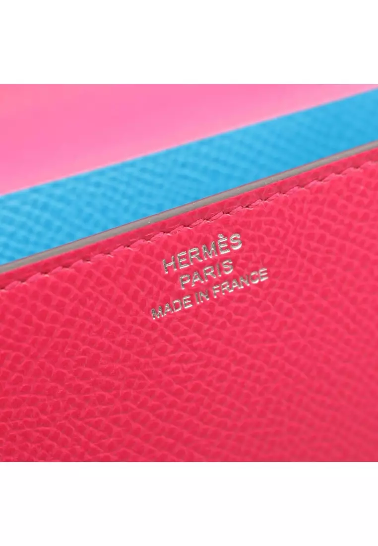 Pre-Loved Hermès Click 16 Verso rose mexico blue frida Shoulder bag Veau epsom Pink purple silver hardware Y stamp