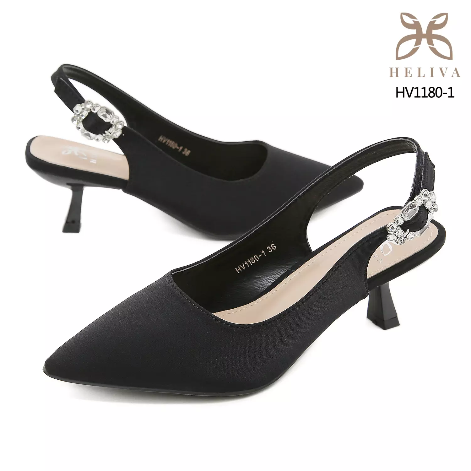 Heliva Aulyna – Crystal-Embellished Pointed Heels in Elegant 5.5cm Profile HV1180-1