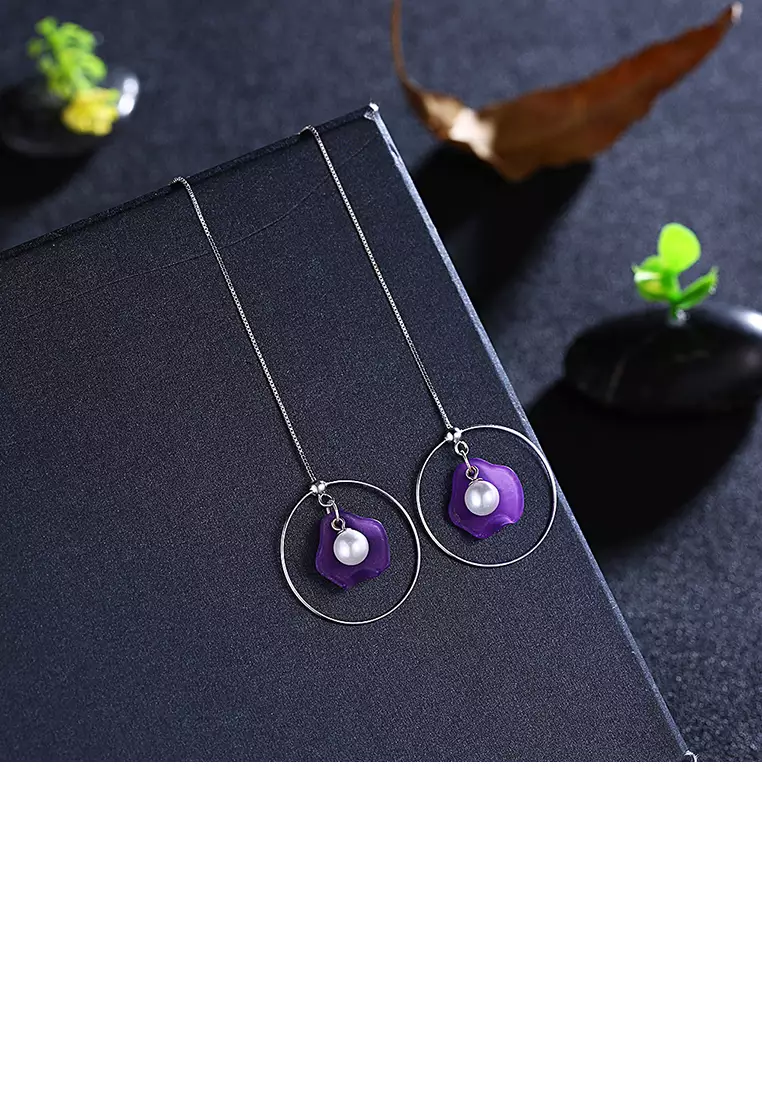 Purple shell clearance earrings