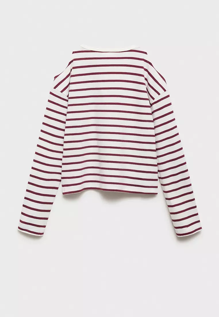 Striped T-Shirt With Cut-Out