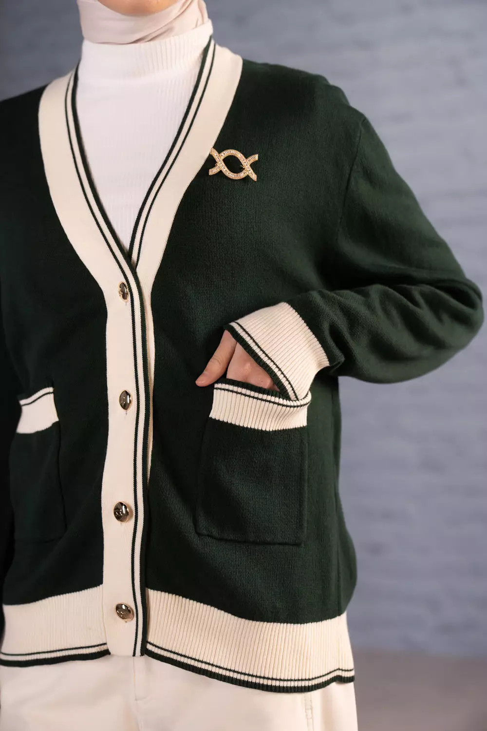 Klamby - Verra Knit Cardigan Dark Forest