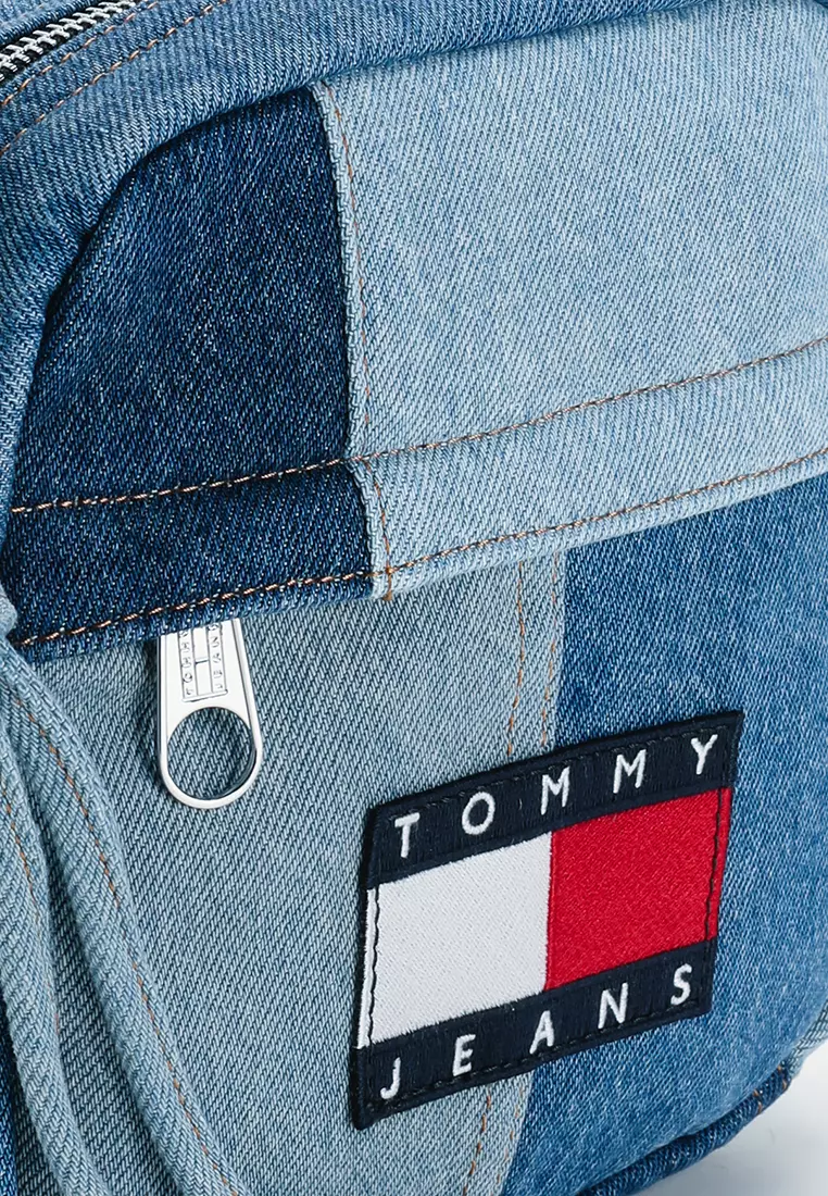 Logo Patchwork Denim Crossbody Reporter Bag - Tommy Jeans