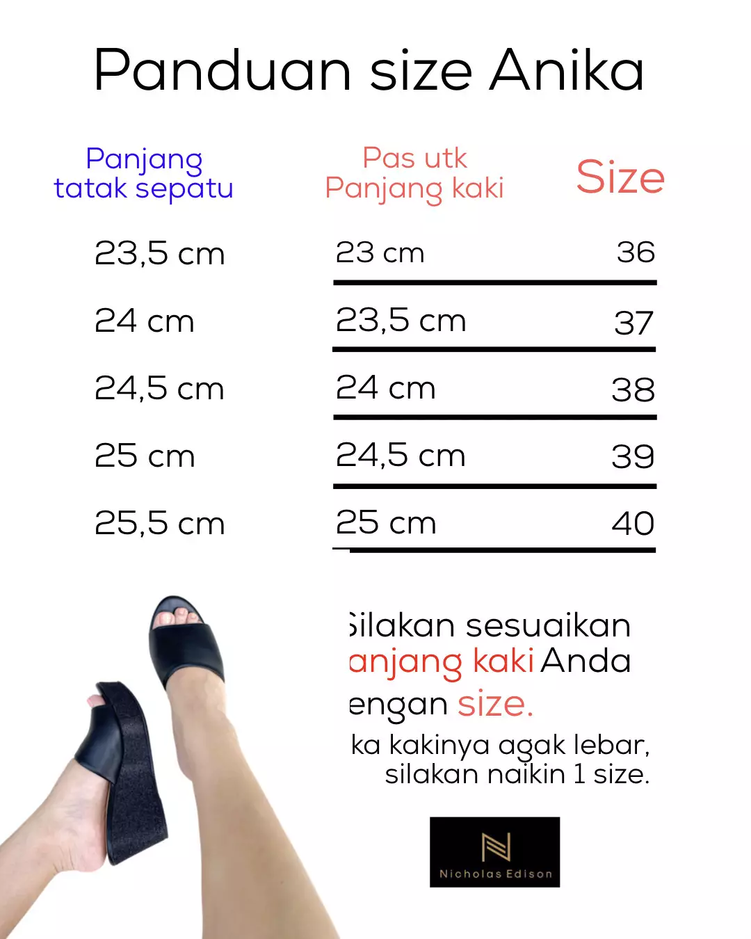 Nicholas Edison Wedge Anika Black