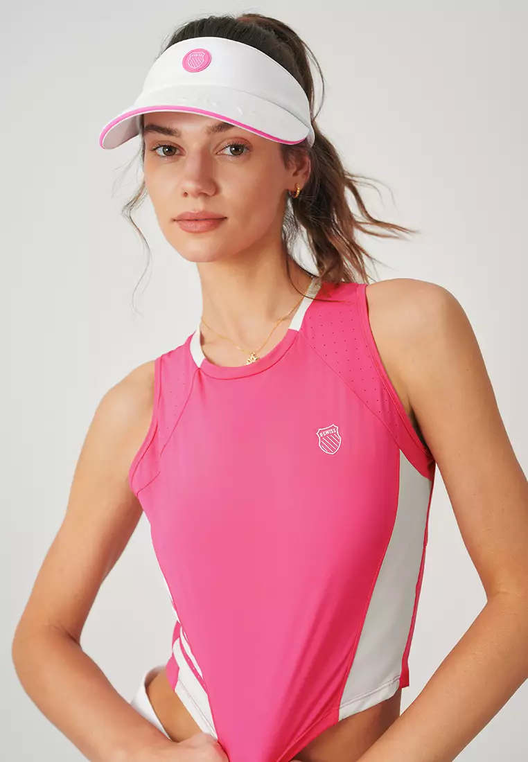 女裝 K-SWISS LOGO 拼色網球風透氣背心