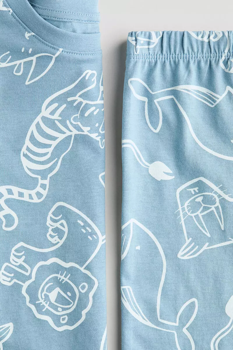 Patterned jersey pyjamas