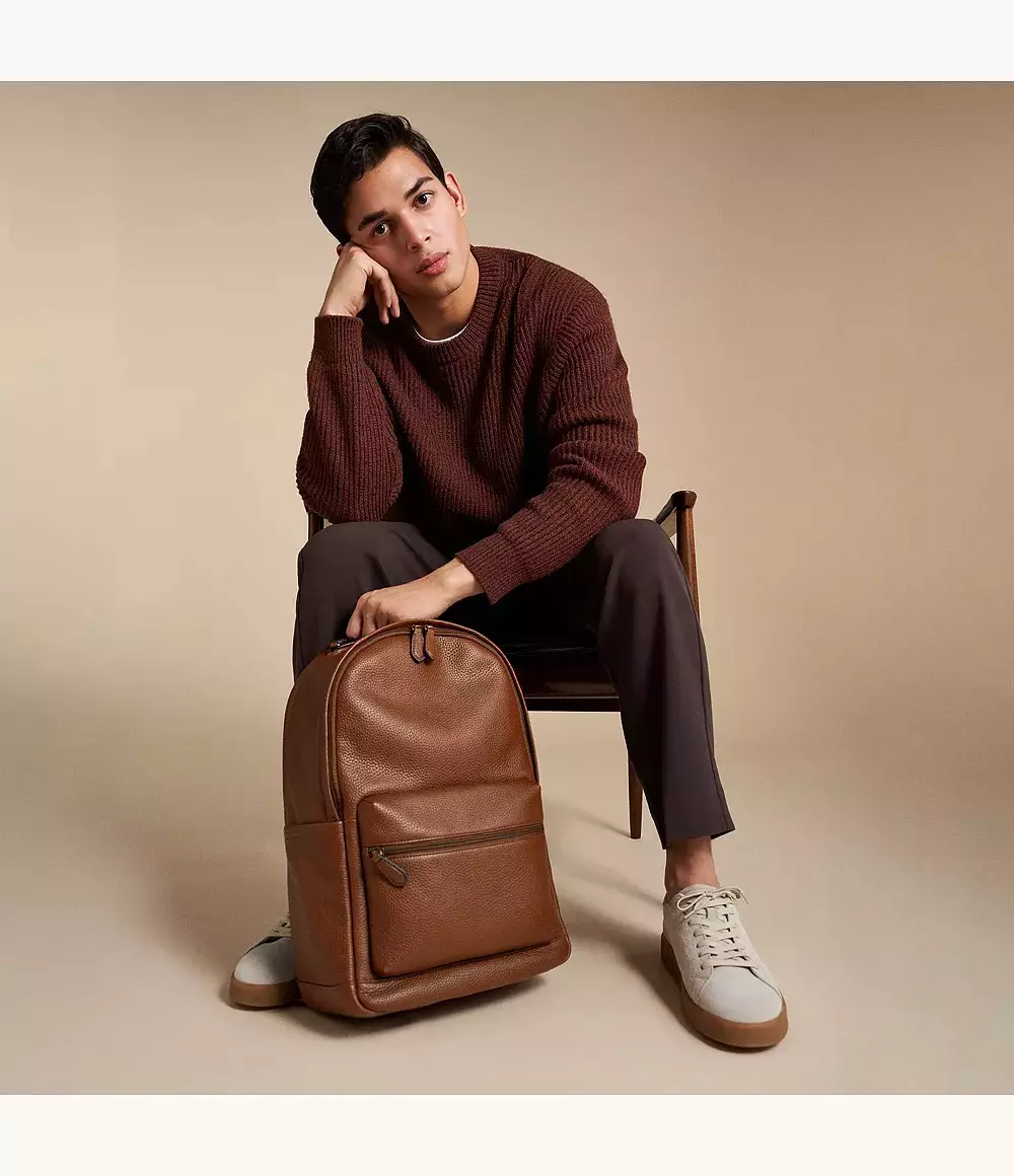 Fossil Buckner Leather Brown Backpack Tas Pria - MBG9631-210