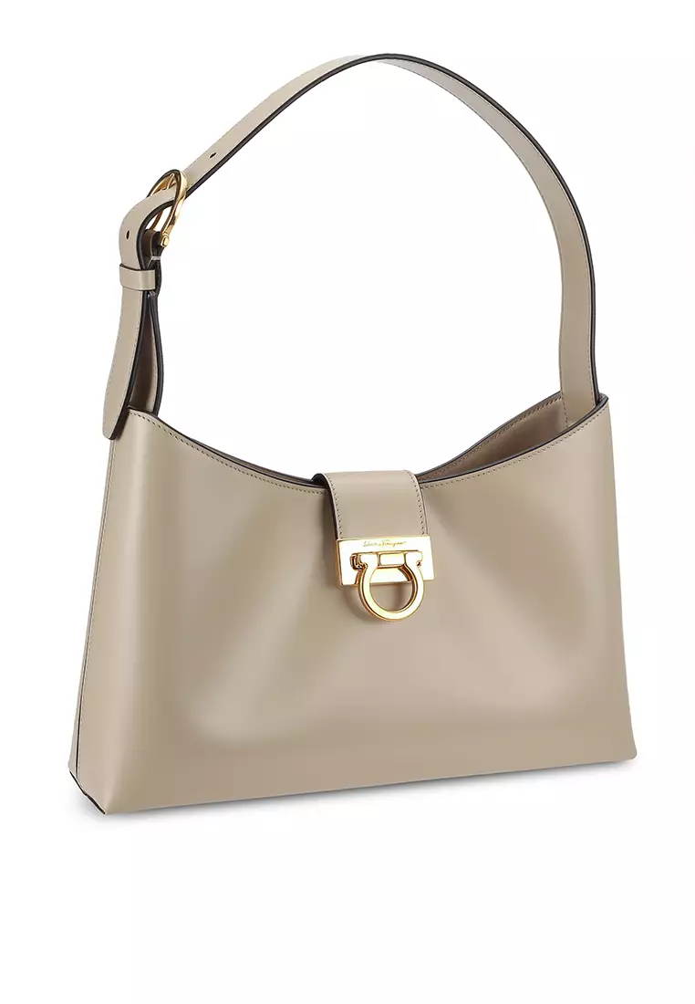 SALVATORE FERRAGAMO Batik Saffiano Leather Beige Women's