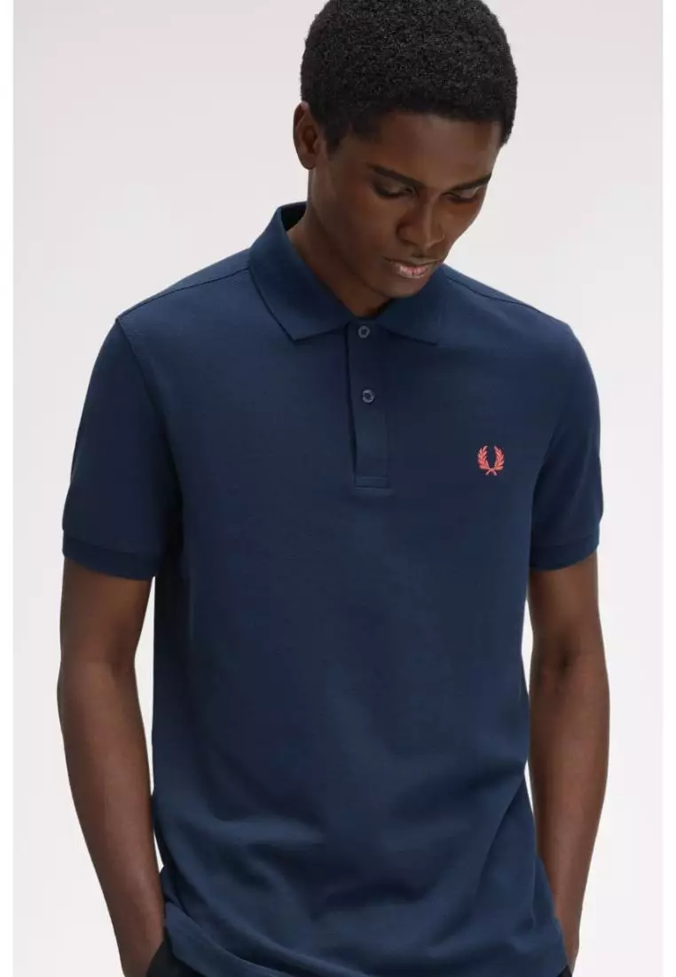 Fred Perry M6000 The Fred Perry Shirt (Tennis Blue / Flamingo Tan)