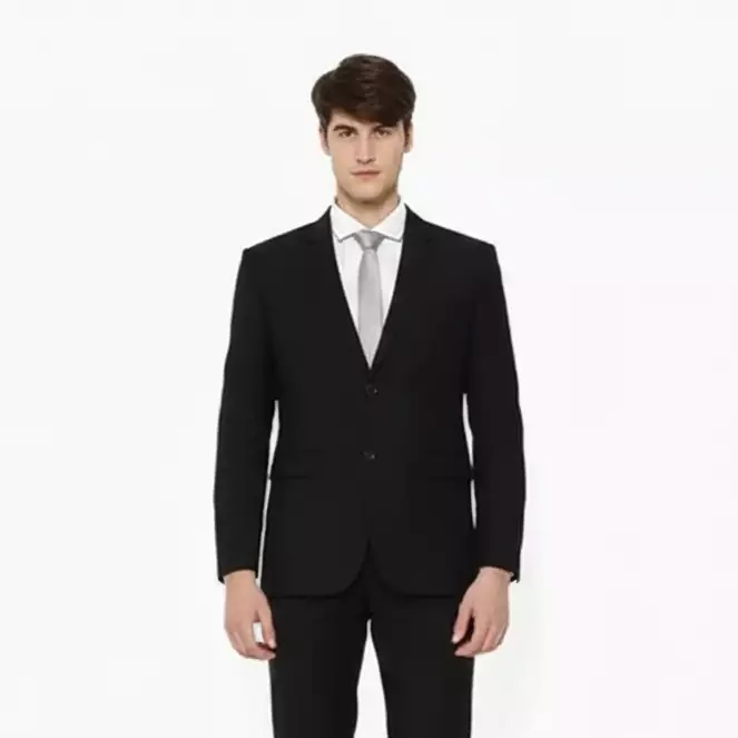 Lawell Jas Pria Formal Modern Fit – Kancing Dua, Warna Hitam | Altima