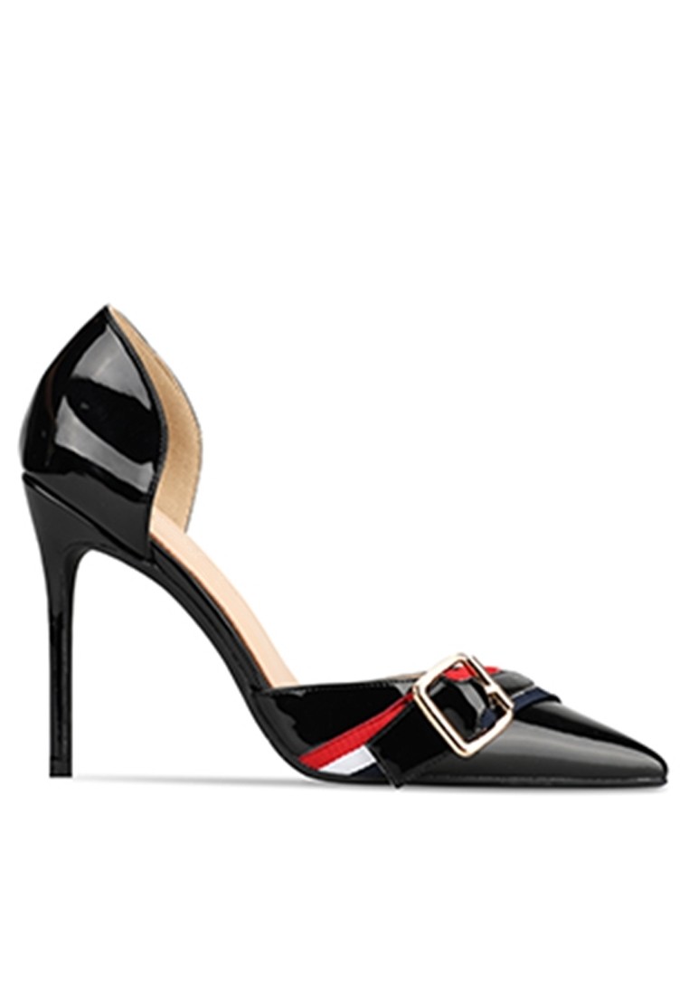 10CM Metal Buckle Hollow High Heel Shoes LJX04-q
