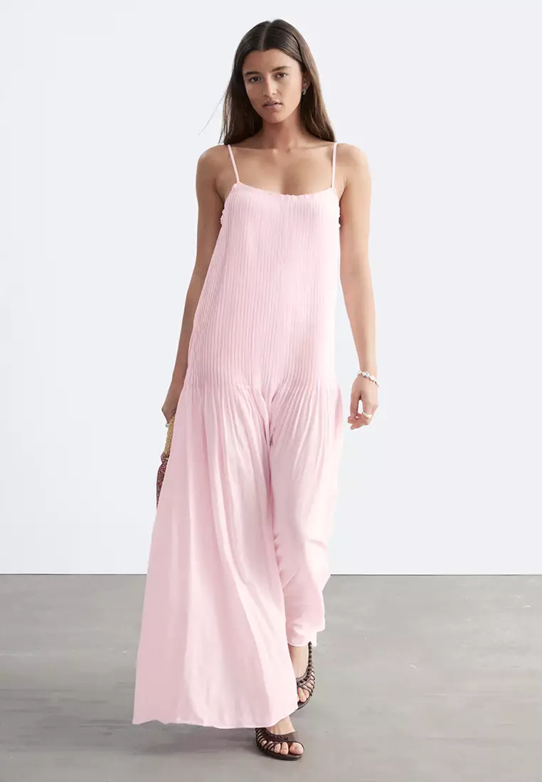 Pleated Bodice Maxi Dress