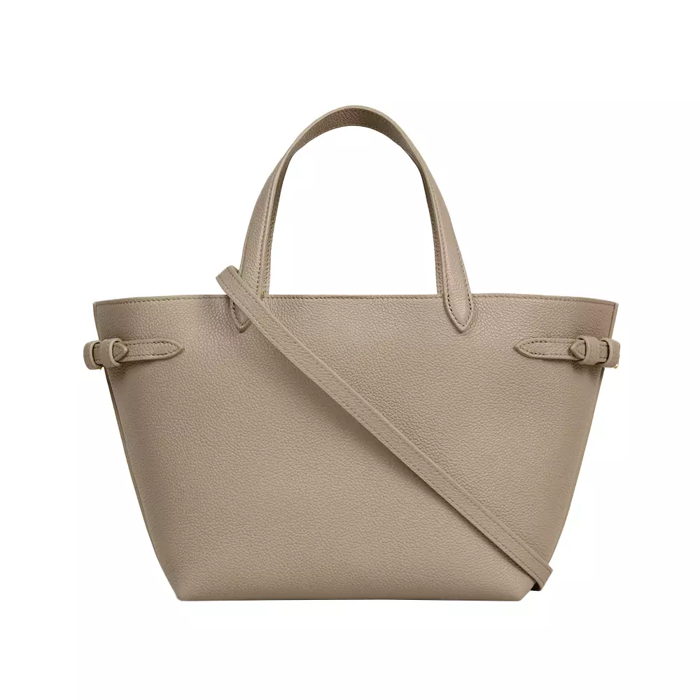 Mini Cabas Anais Cuir Triomphe in Grained Calfskin Modern Taupe