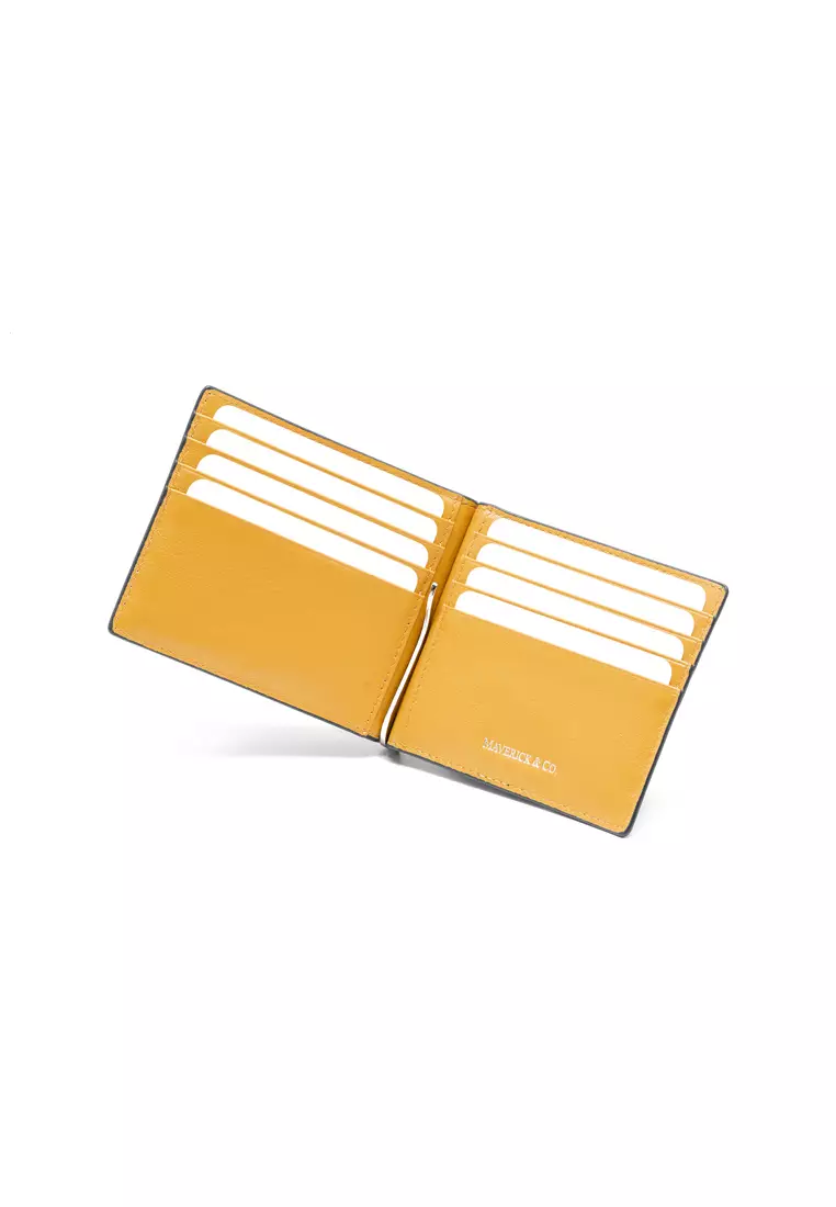Maverick & Co. Aristo Money Clip Wallet (Black-Mustard)