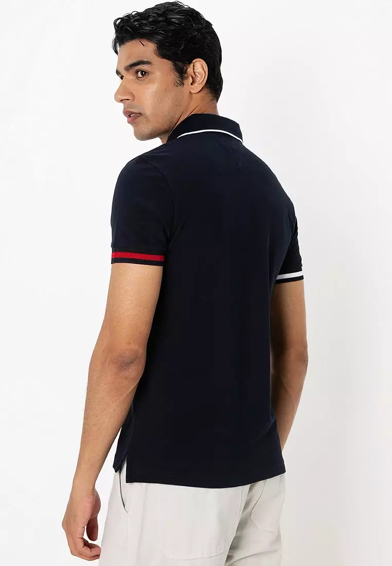 Flag Cuff Slim Fit Polo Shirt - Tommy Mainline