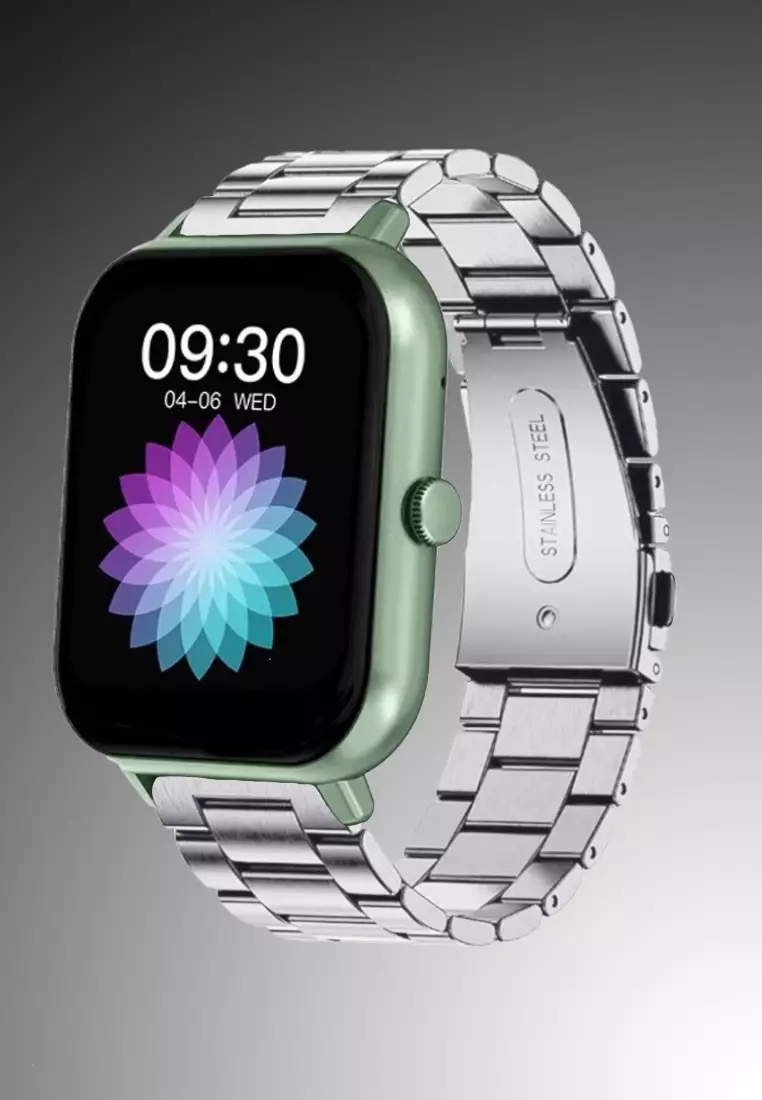 Unisex Rectangular Smart Watch - Green