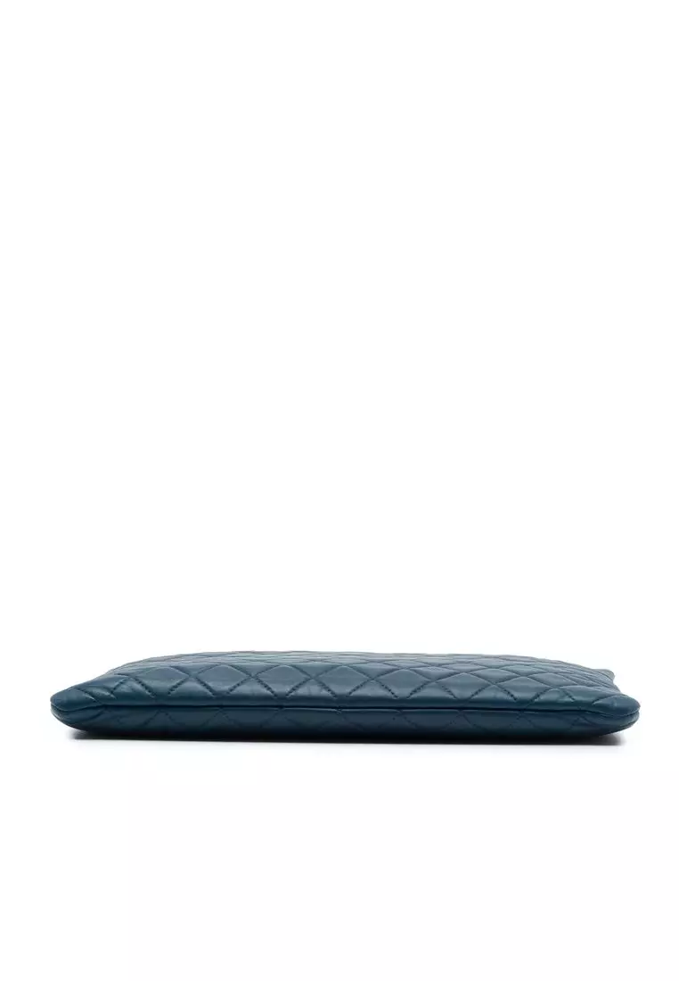 Pre-Loved Chanel Large Quilted Lambskin O Case Clutch