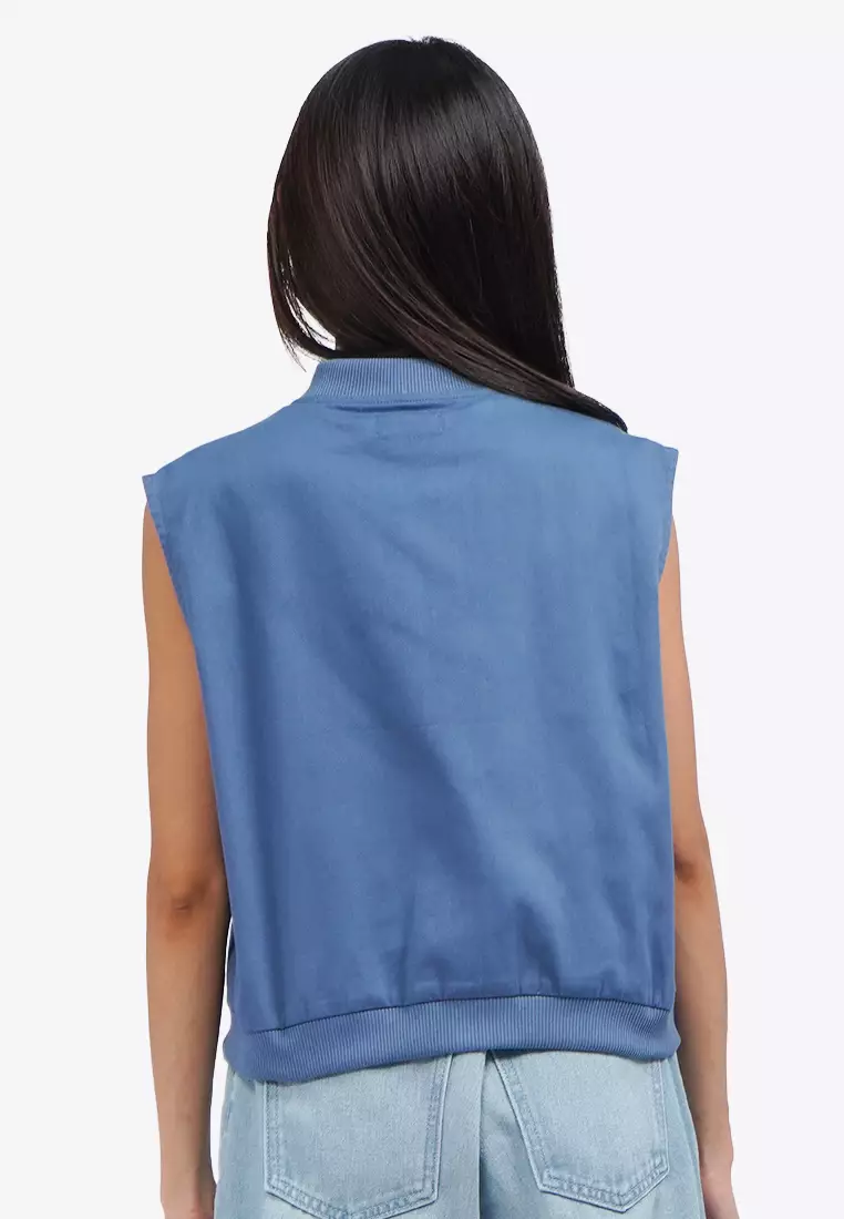 Cropped Twill Vest