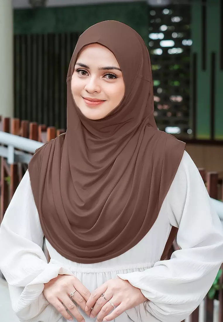 HIJAB INSTAN FATHIA - DARK BROWN