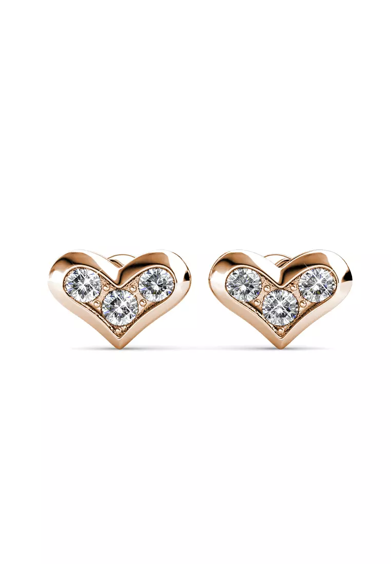 Kolina Earring Rose Gold - Anting Crystal by Her Jewellery