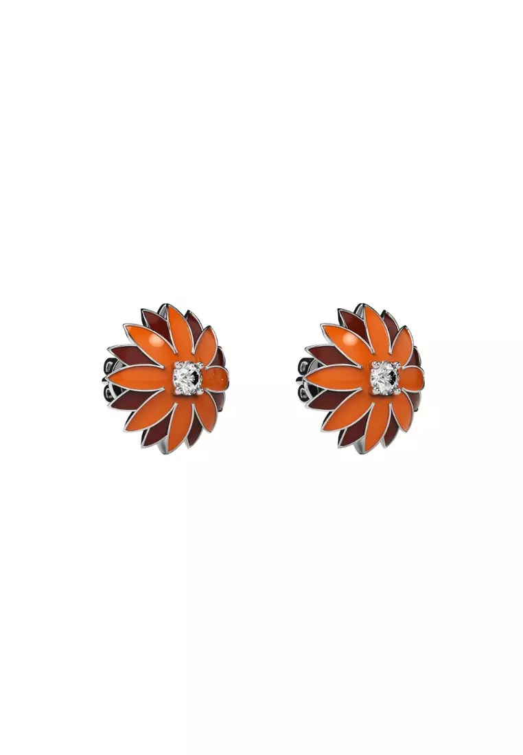 Buy Tailored Jewel Marigold Orange Sunflower Earrings 2024 Online