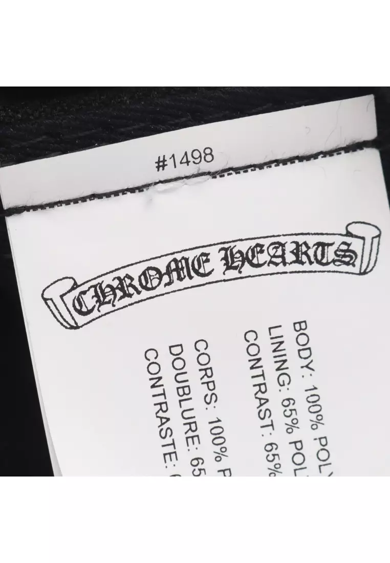 Pre-Loved Chrome Hearts baseball cap logo embroidery black