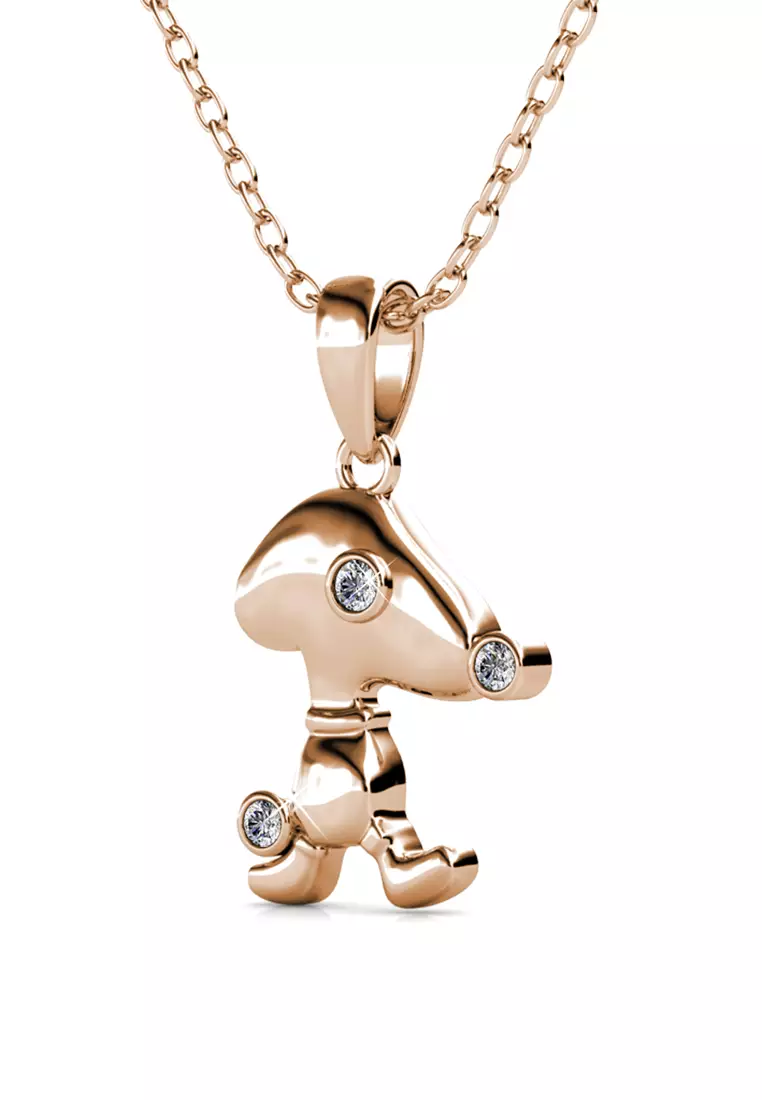 Pup Beagle White RG - Kalung Crystal by Her Jewellery